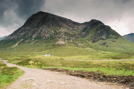 Buachille Etive Mor and Lagengarbh cottage
