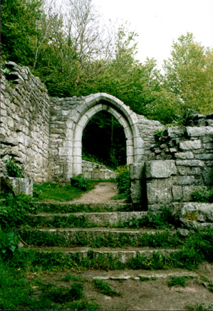 arch, church remains, portland