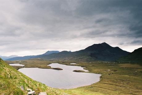 Cul Beag and Lochan an Ais from Knockan Crags