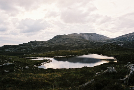 Lochan on slopes of Cnoc an Droighinn, near Inchnadamph